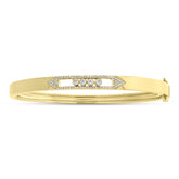 0.36ct 14k Yellow Gold Diamond Slider Bangle